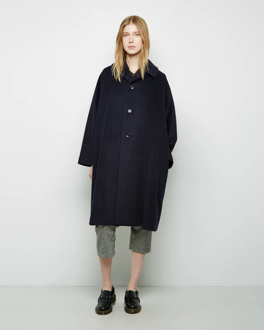 Notched Collar Wool Coat