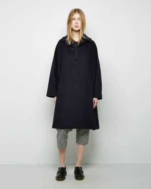 Notched Collar Wool Coat