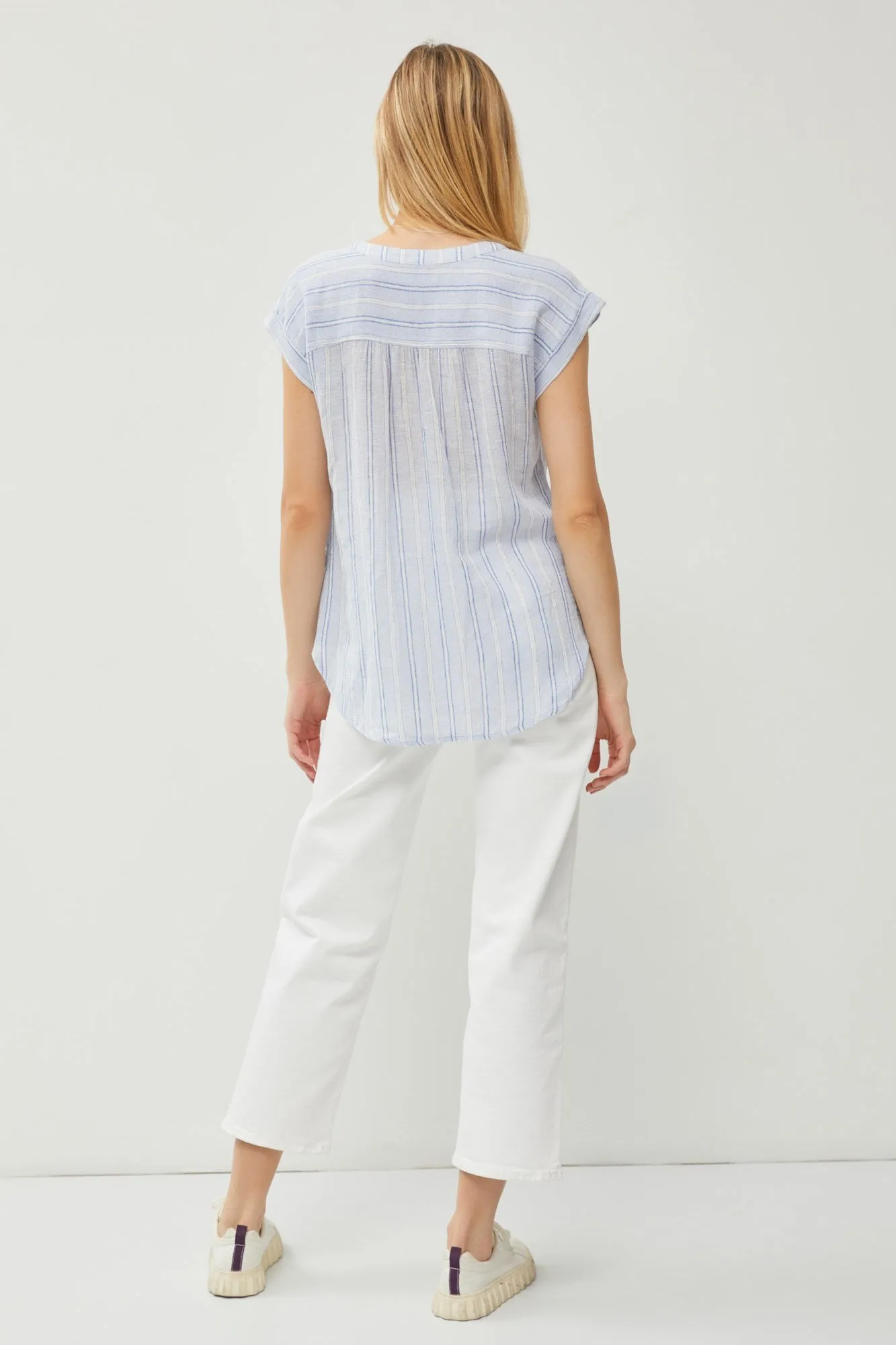 NYLAND Brenda Linen Cap SS Button Up
