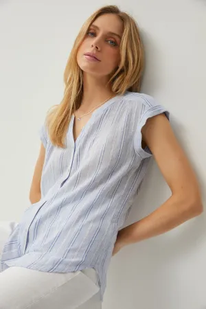 NYLAND Brenda Linen Cap SS Button Up