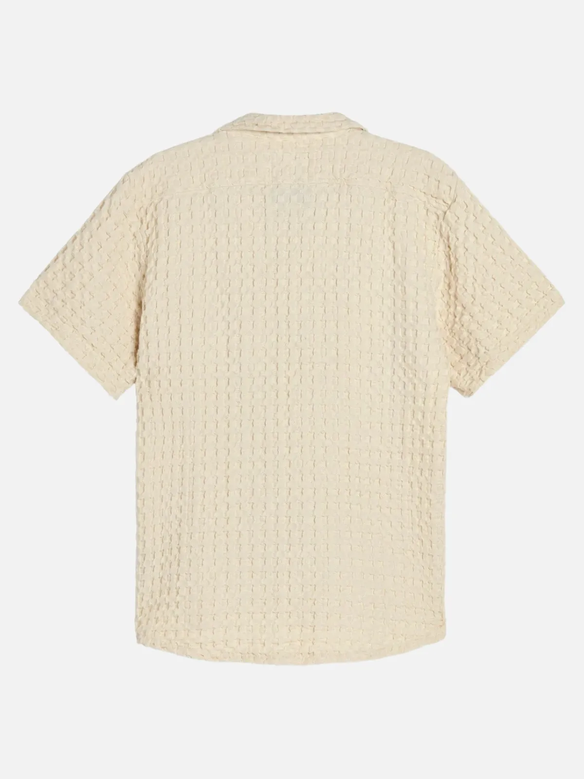 OAS Ecru Cuba Waffle Shirt