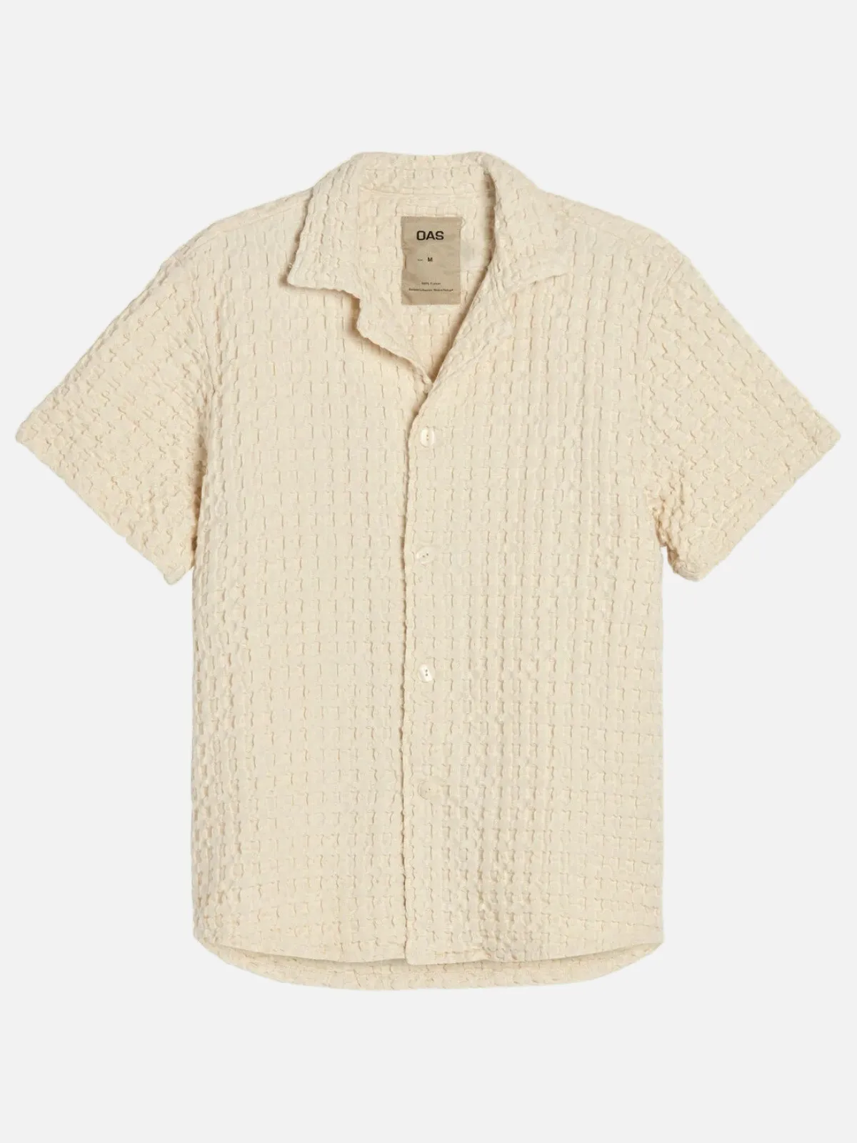 OAS Ecru Cuba Waffle Shirt