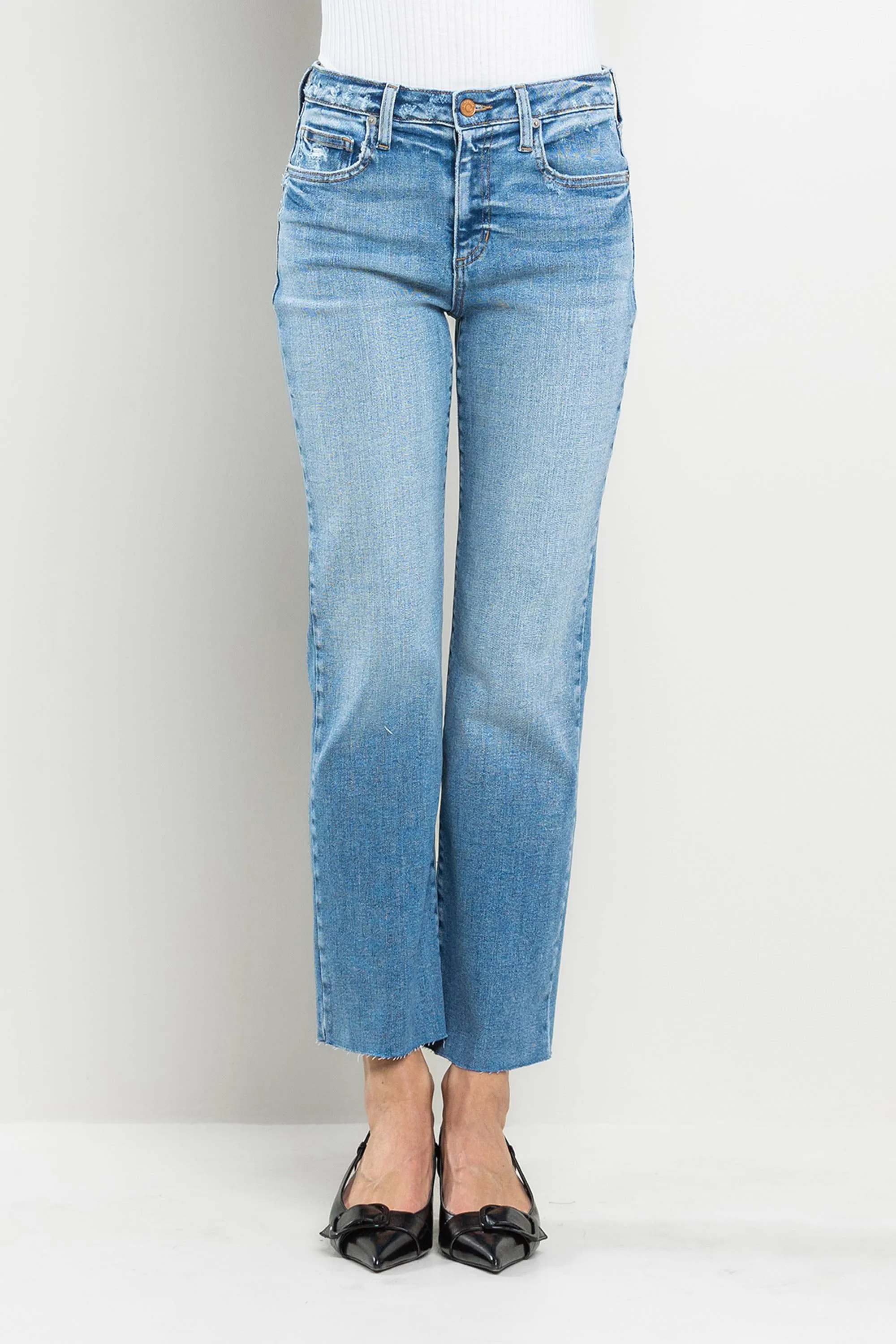 Paris's HR Slim Straight - Medium Wash