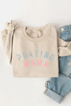 Praying Mama Christian Graphic Fleece Sweatshirts