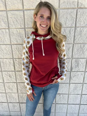 Red My Mind Ampersand DoubleHood Sweatshirt FINAL SALE!