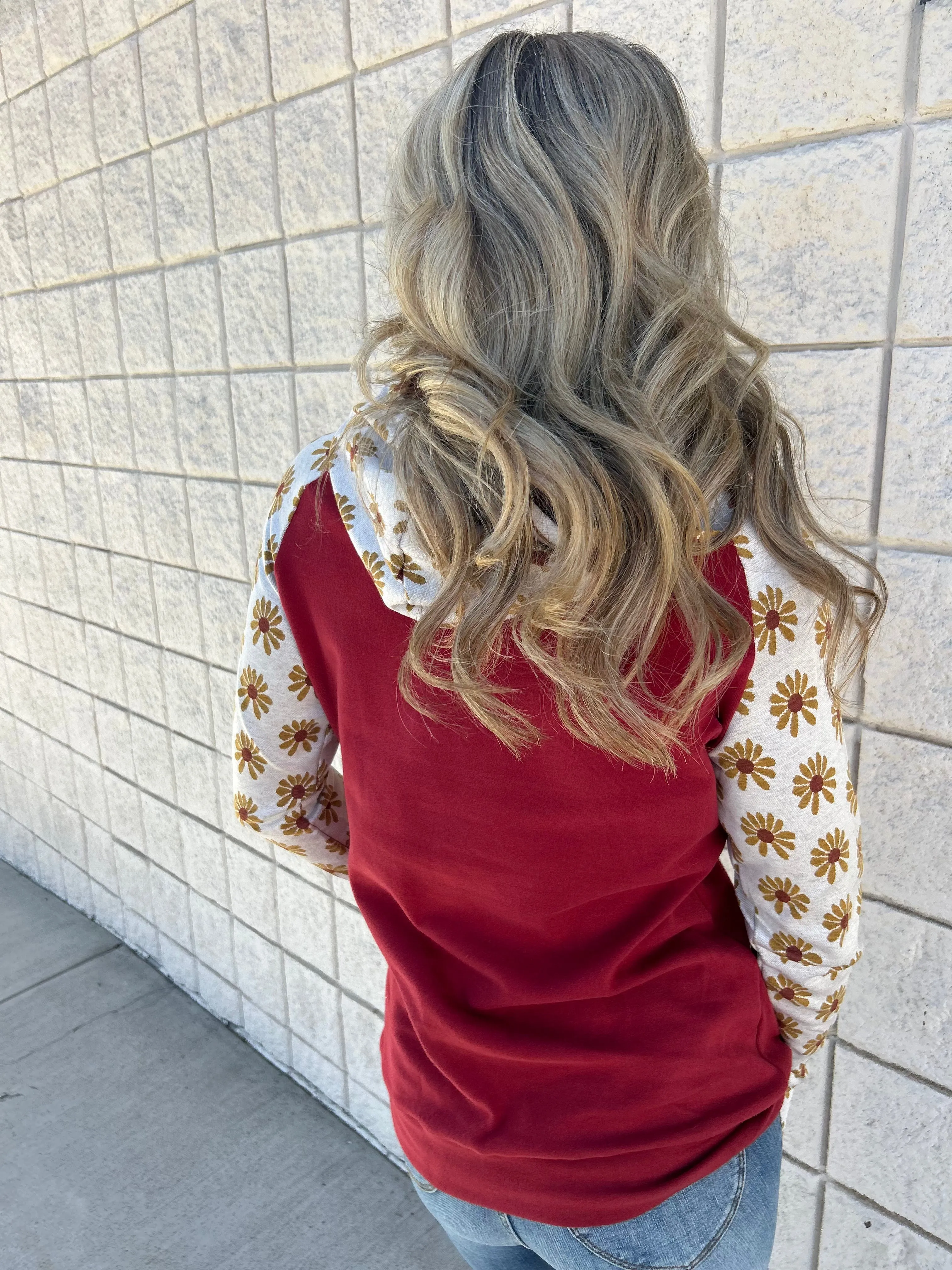 Red My Mind Ampersand DoubleHood Sweatshirt FINAL SALE!