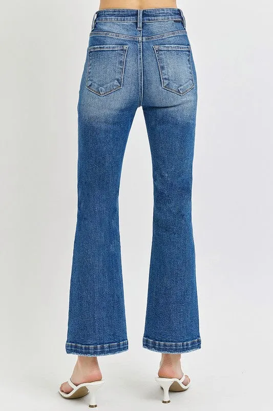 Risen Ankle Flare Jeans