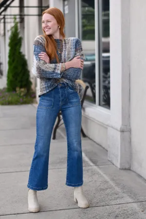 Risen Ankle Flare Jeans