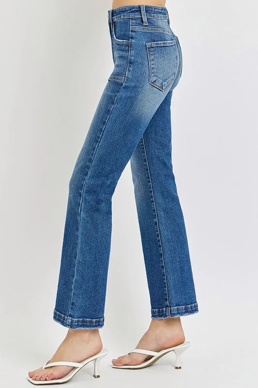 Risen Ankle Flare Jeans