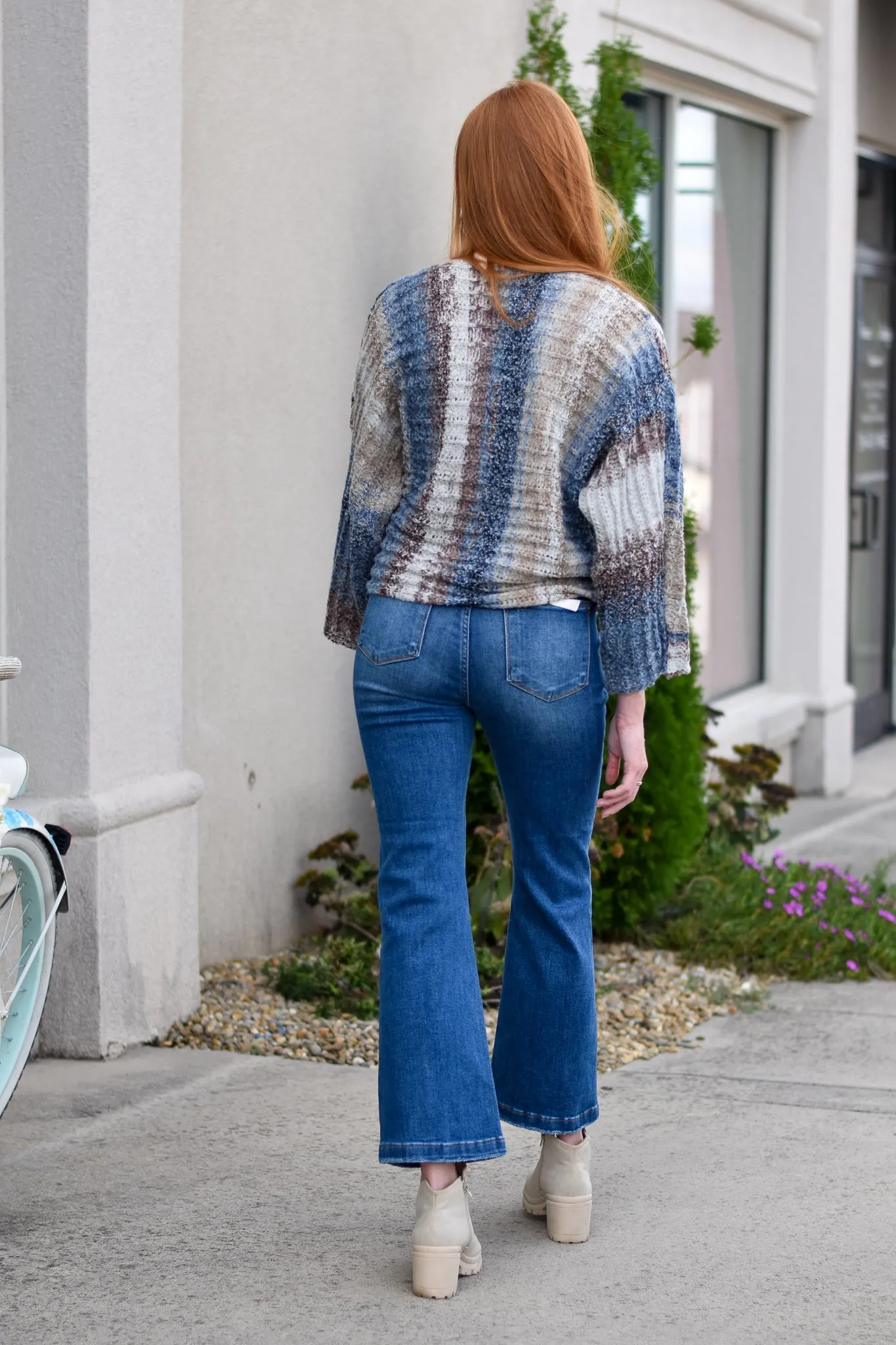 Risen Ankle Flare Jeans