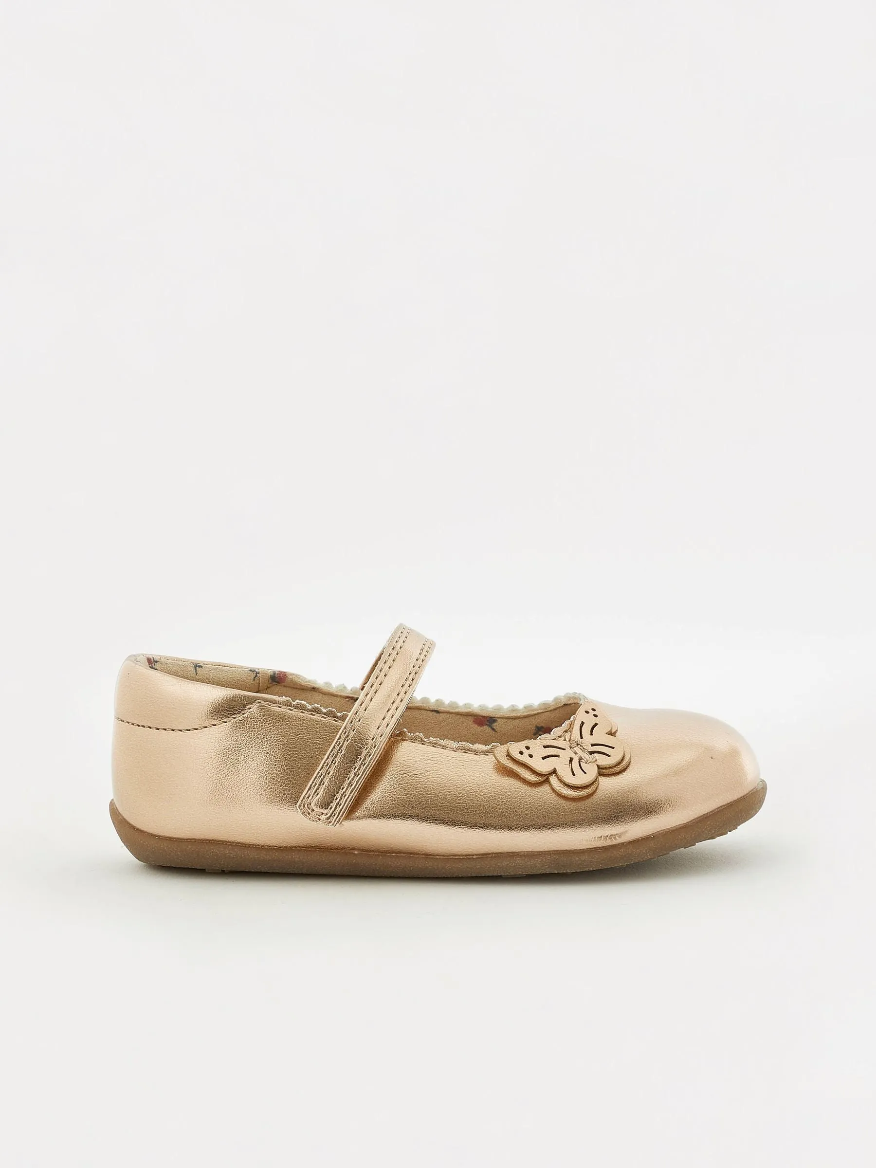Rose Gold Standard Fit (F) Butterfly Mary Jane Shoes