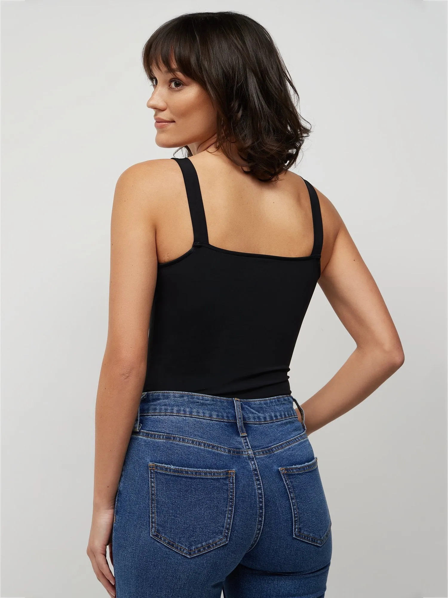 Sleeveless Scoopneck Scuba Bodysuit