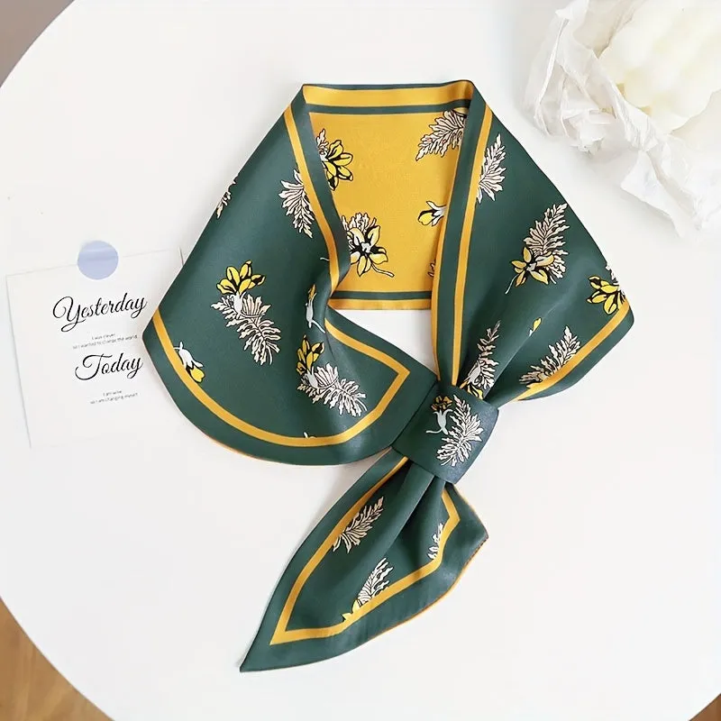 Small Long Strip Silky Scarf - Elegant Chic Design, Stylish Fashion Accessory for Spring and Autumn, Beautiful Polka Dot Pattern, Versatile Neck Scarf for Women