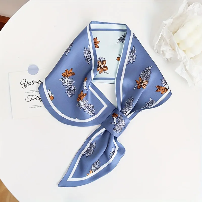 Small Long Strip Silky Scarf - Elegant Chic Design, Stylish Fashion Accessory for Spring and Autumn, Beautiful Polka Dot Pattern, Versatile Neck Scarf for Women