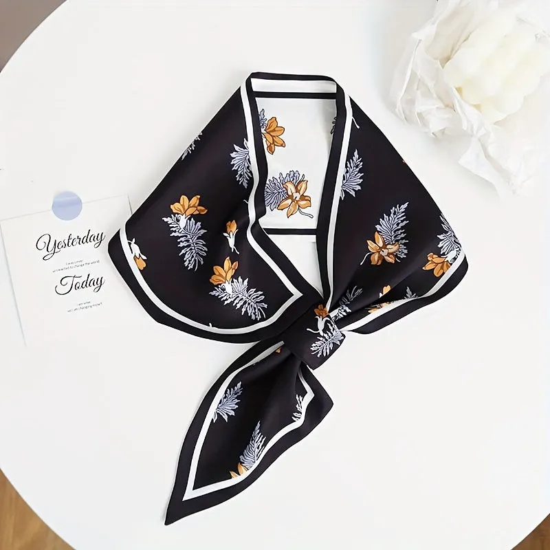 Small Long Strip Silky Scarf - Elegant Chic Design, Stylish Fashion Accessory for Spring and Autumn, Beautiful Polka Dot Pattern, Versatile Neck Scarf for Women