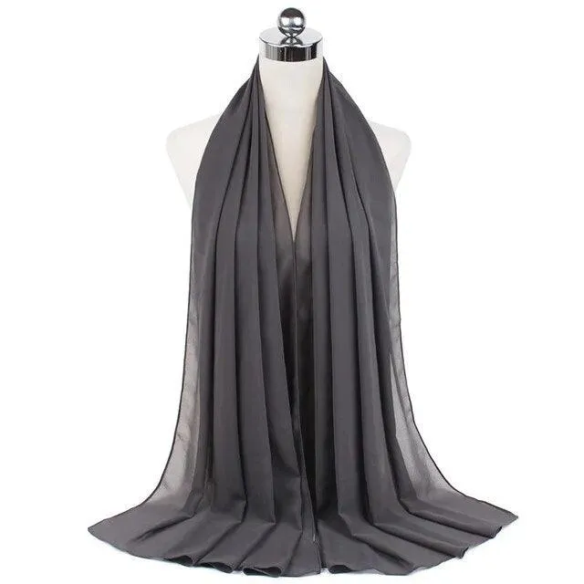 Stylish Premium Chiffon Hijab Scarf for Women