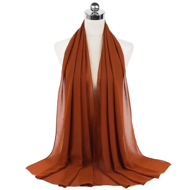 Stylish Premium Chiffon Hijab Scarf for Women