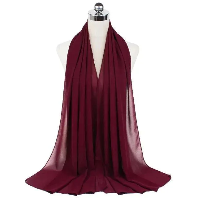 Stylish Premium Chiffon Hijab Scarf for Women
