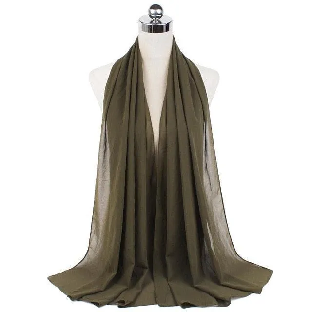 Stylish Premium Chiffon Hijab Scarf for Women