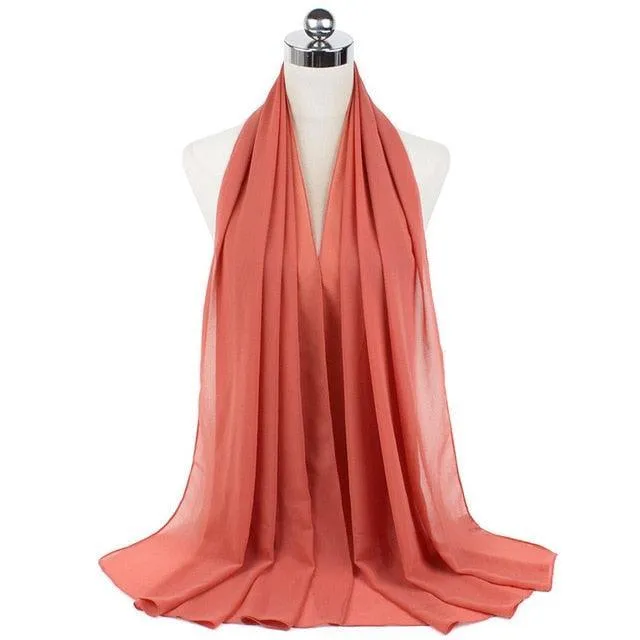 Stylish Premium Chiffon Hijab Scarf for Women