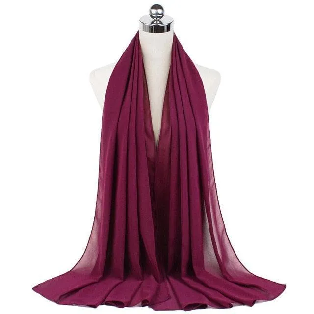 Stylish Premium Chiffon Hijab Scarf for Women