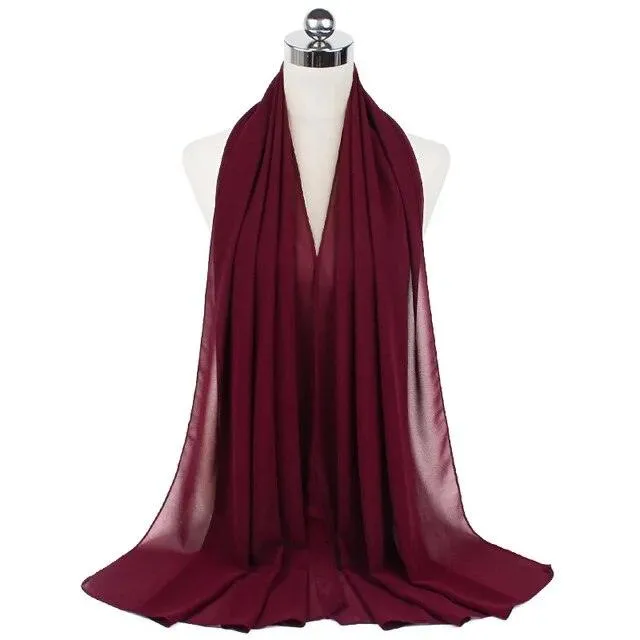 Stylish Premium Chiffon Hijab Scarf for Women