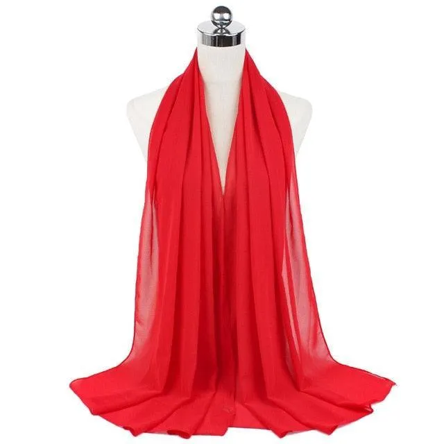 Stylish Premium Chiffon Hijab Scarf for Women