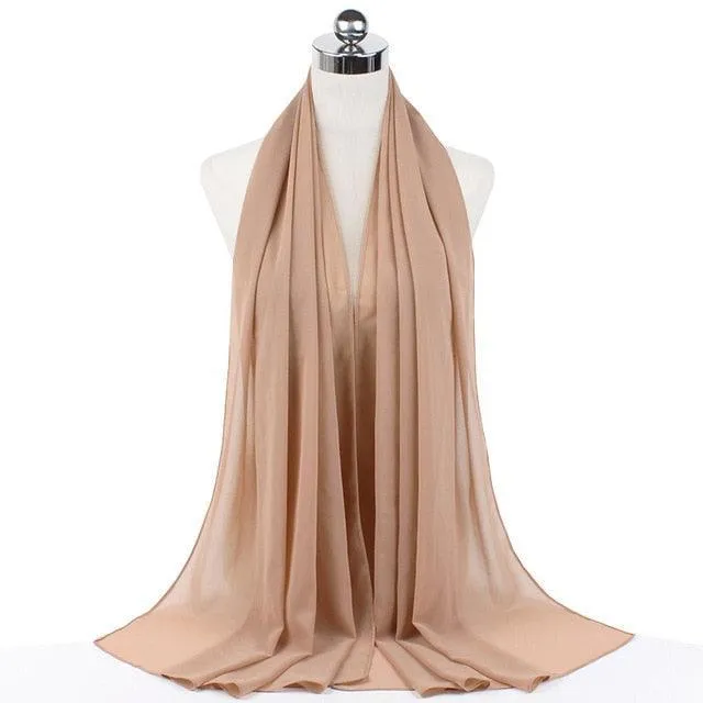 Stylish Premium Chiffon Hijab Scarf for Women