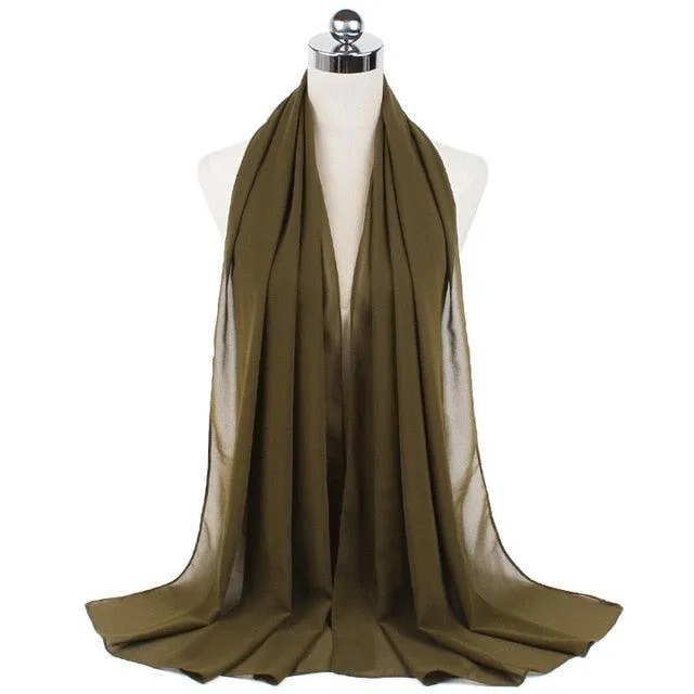 Stylish Premium Chiffon Hijab Scarf for Women