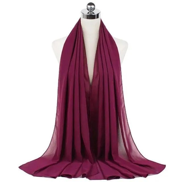 Stylish Premium Chiffon Hijab Scarf for Women