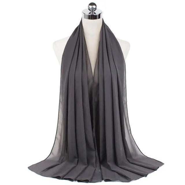 Stylish Premium Chiffon Hijab Scarf for Women