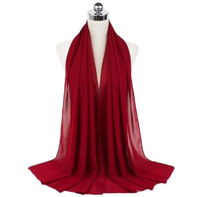 Stylish Premium Chiffon Hijab Scarf for Women