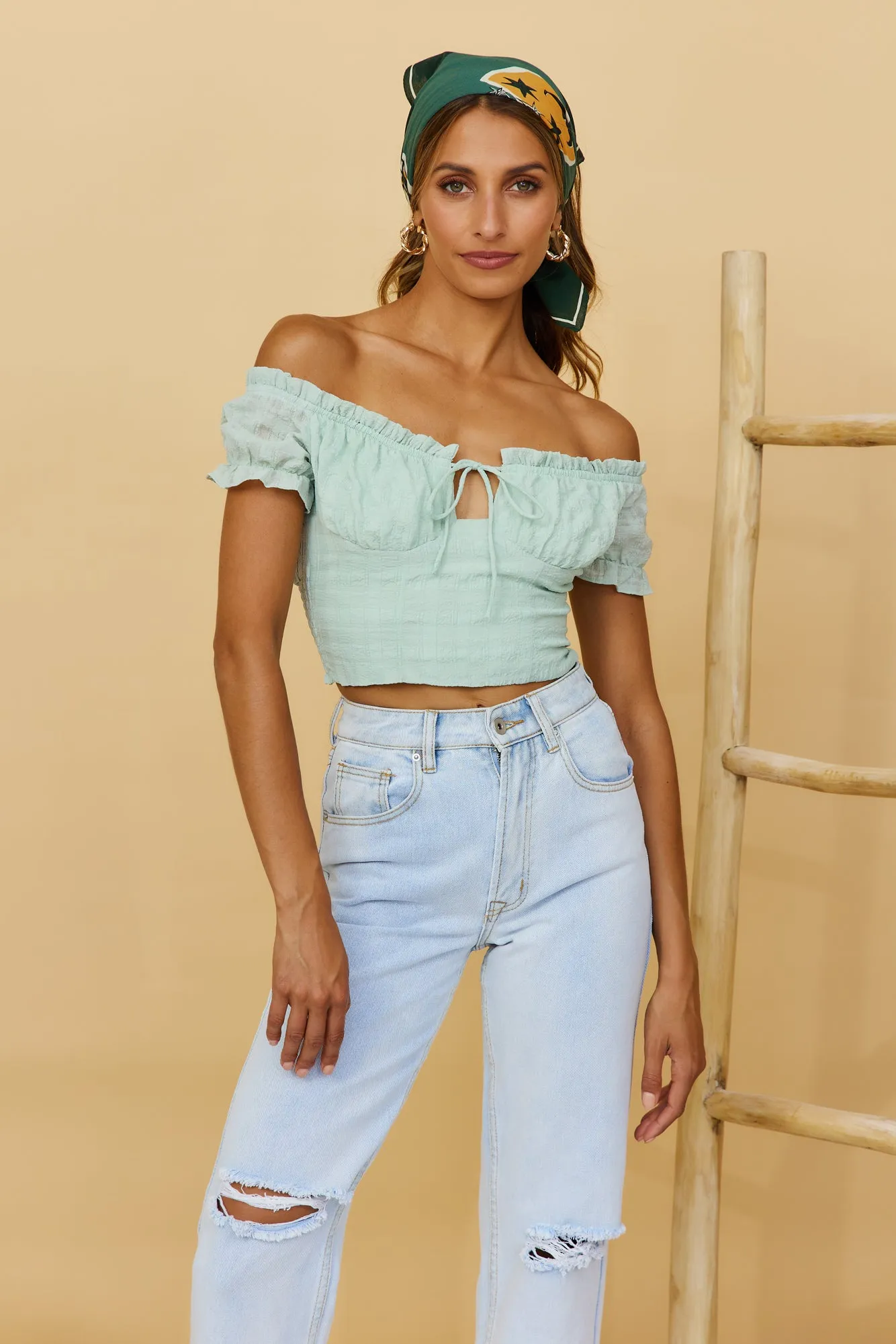 Sunny Daydreams Crop Top Sage