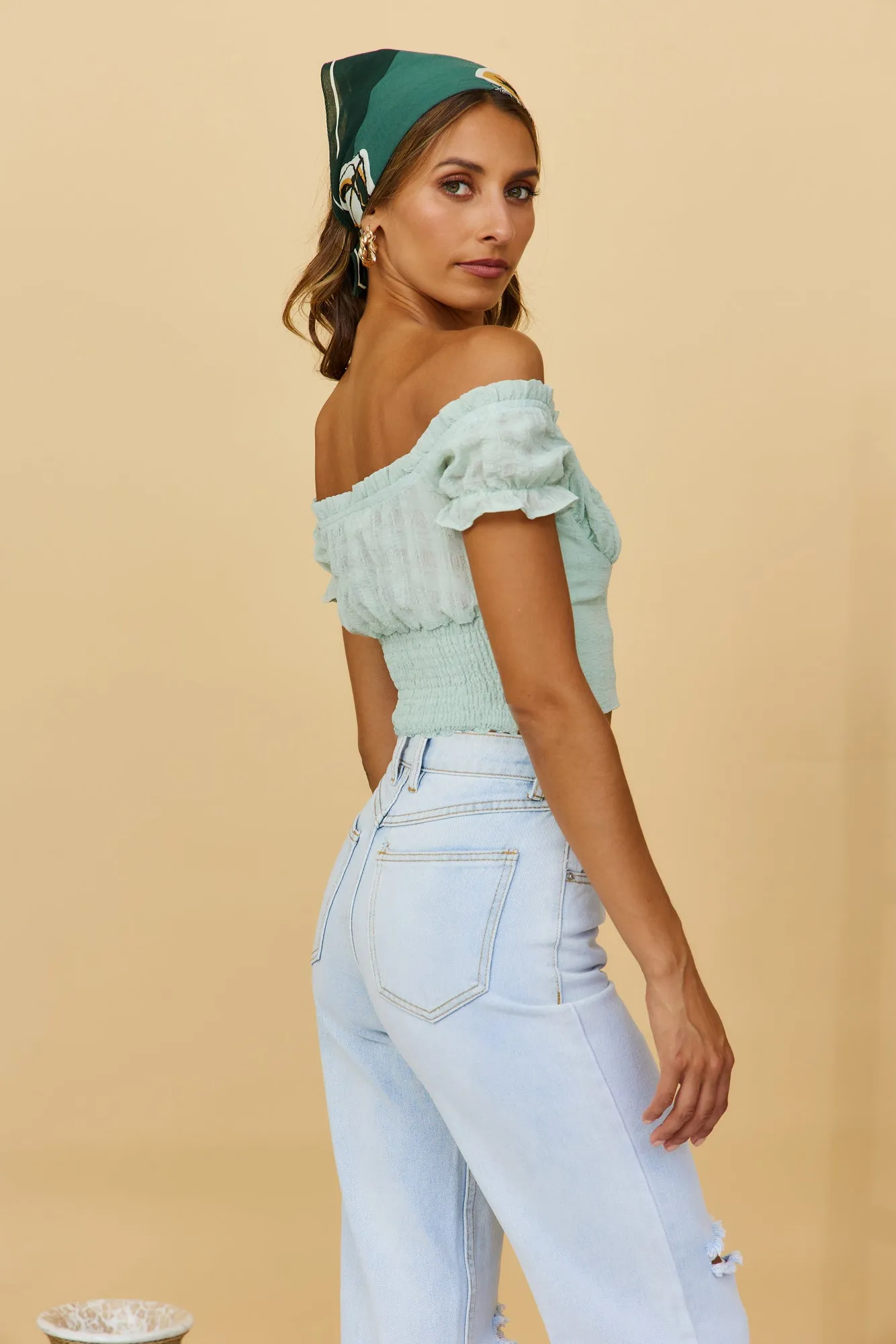 Sunny Daydreams Crop Top Sage
