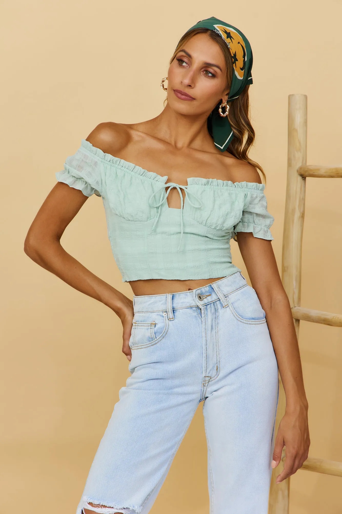 Sunny Daydreams Crop Top Sage