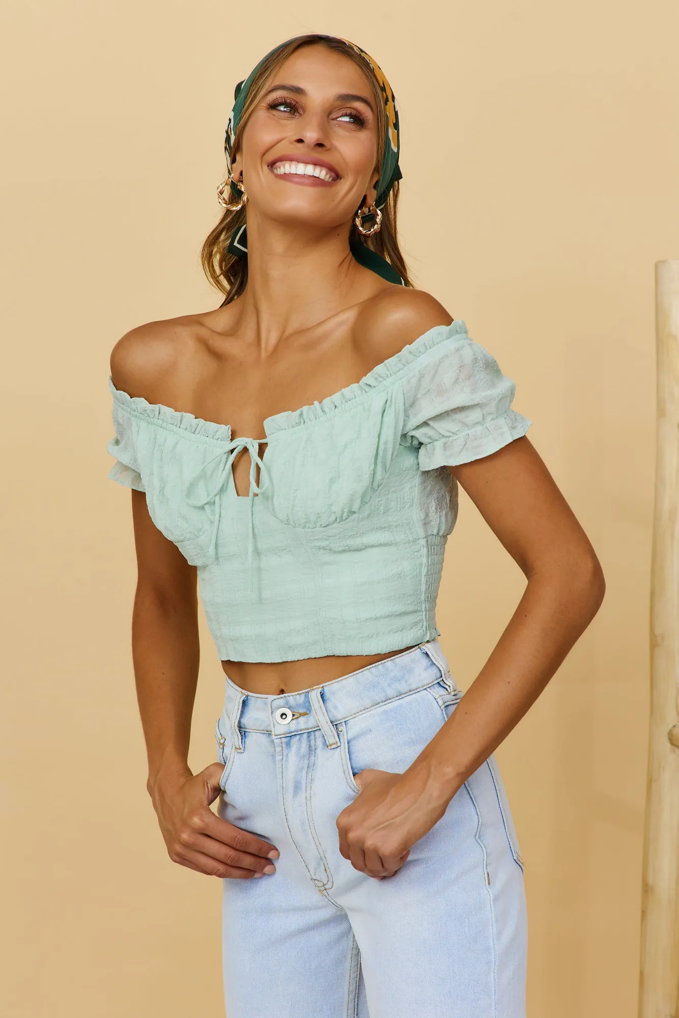 Sunny Daydreams Crop Top Sage
