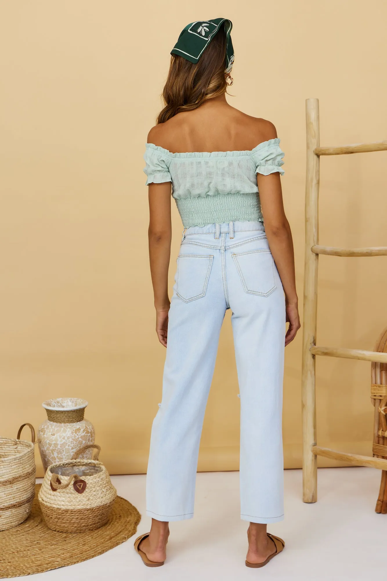 Sunny Daydreams Crop Top Sage