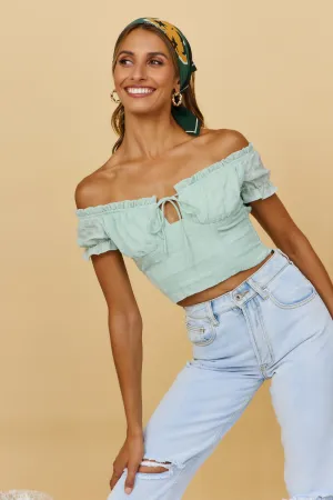 Sunny Daydreams Crop Top Sage