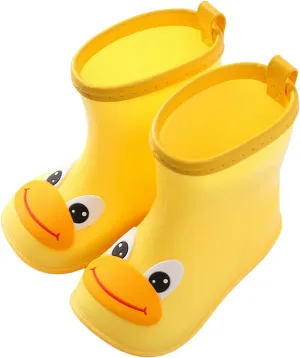 Toddler Rain Boots Duck Cartoon Children Rain Shoes Boys and Girls Water Shoes Baby Waterproof Shoes for Toddler Shoes