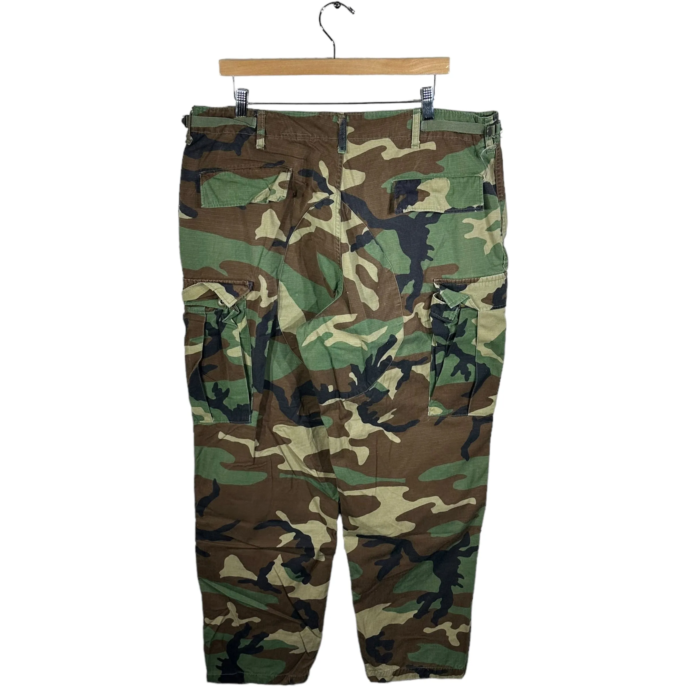 Vintage Military Double Knee Cargo Camo Pants