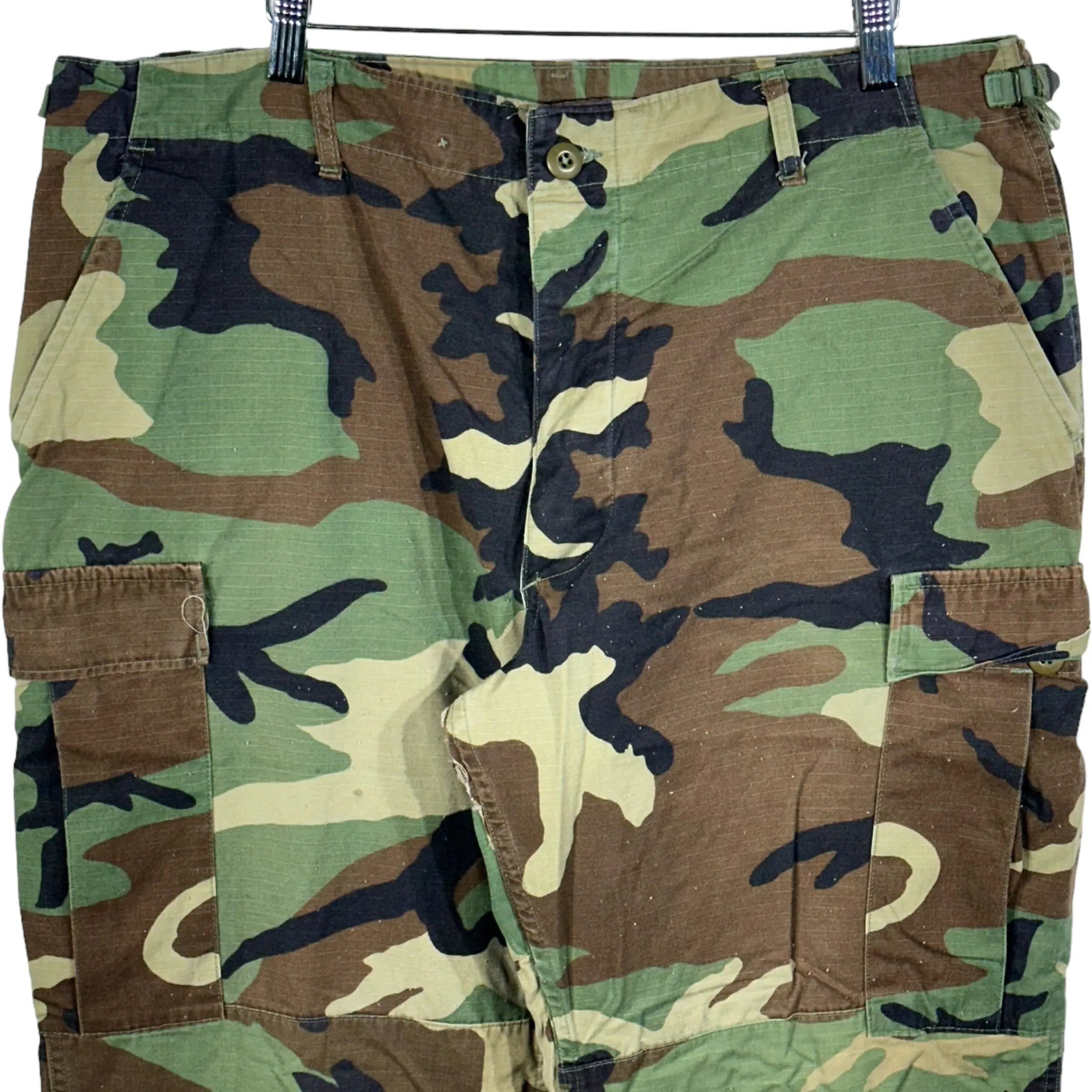 Vintage Military Double Knee Cargo Camo Pants