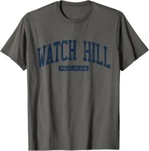Watch Hill Rhode Island RI College University Style Blue T-Shirt