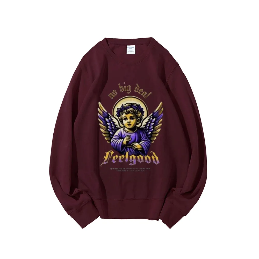 Women Vintage Baby Angel Graphic Sweatshirts