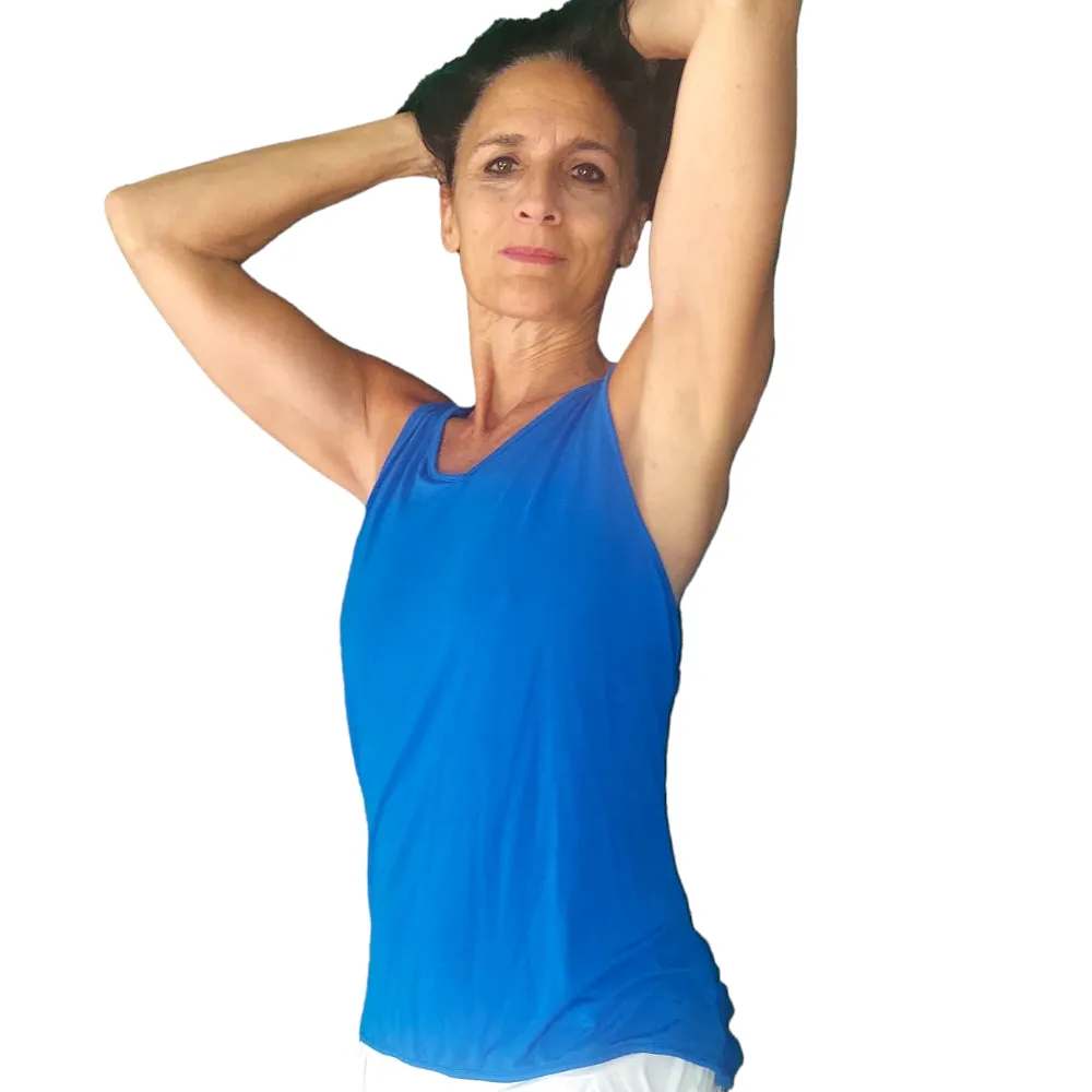 YOGAZ Eco-Friendly Modal BOW Tank Top in Royal Blue