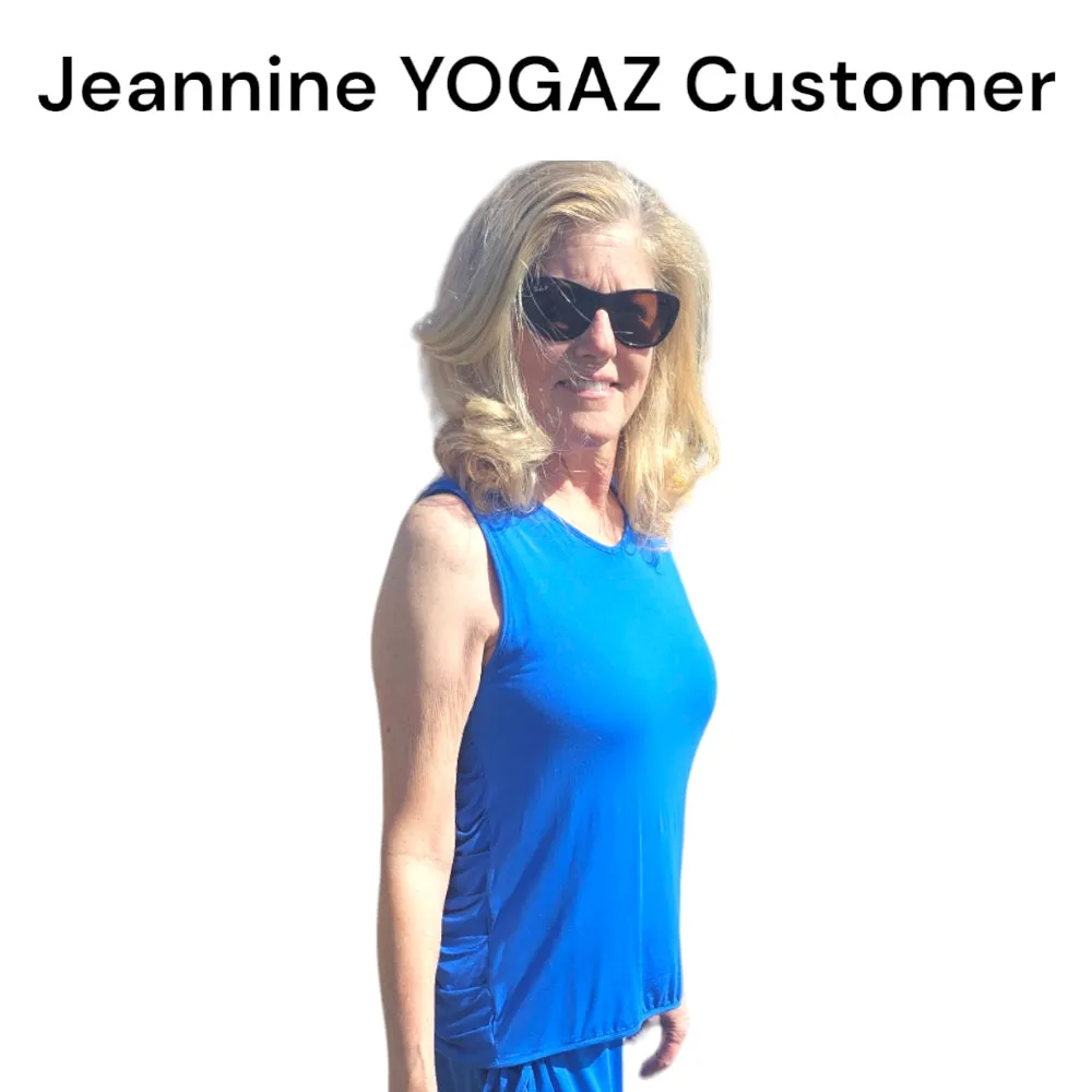 YOGAZ Eco-Friendly Modal BOW Tank Top in Royal Blue