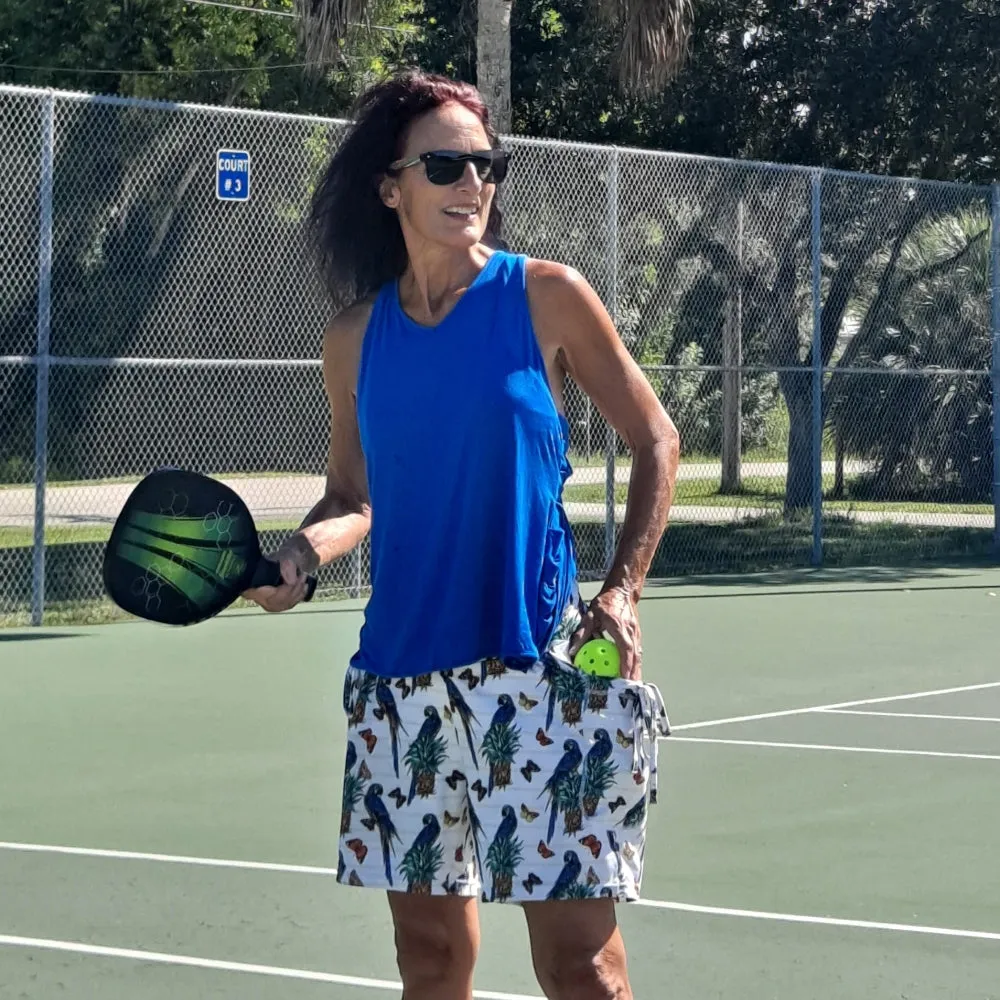 YOGAZ Eco-Friendly Modal BOW Tank Top in Royal Blue