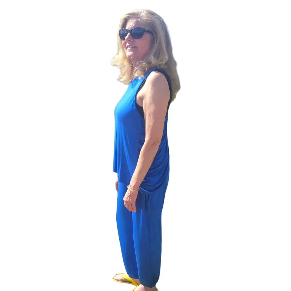 YOGAZ Eco-Friendly Modal BOW Tank Top in Royal Blue