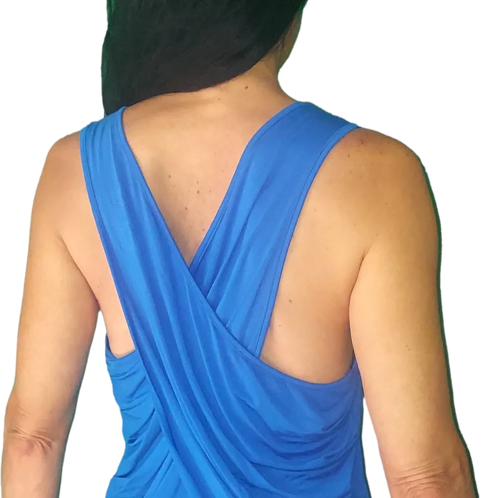 YOGAZ Eco-Friendly Modal BOW Tank Top in Royal Blue